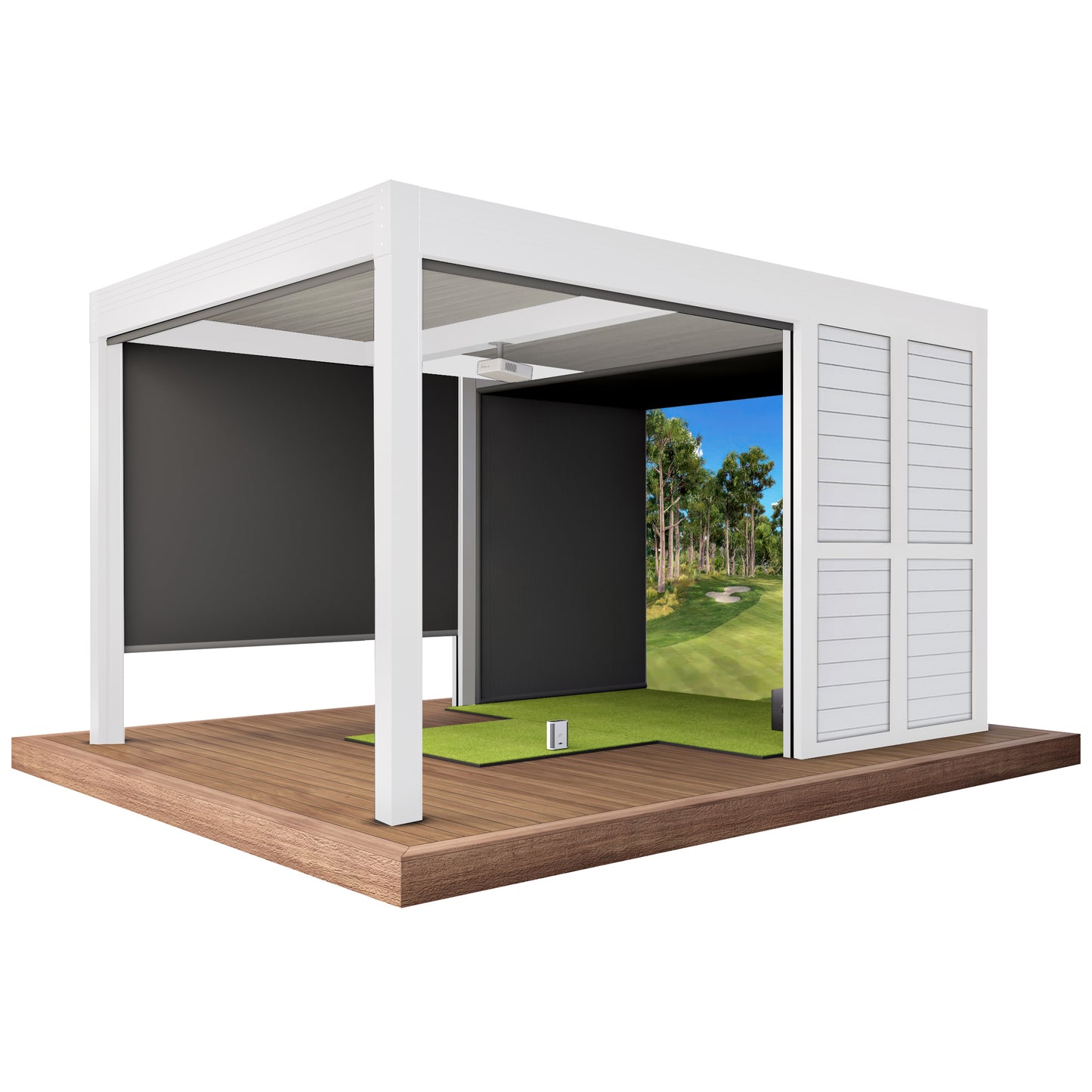 Cabana Golf Outdoor Golf Simulator Square Golf Bundle (Structure + Simulator Package)