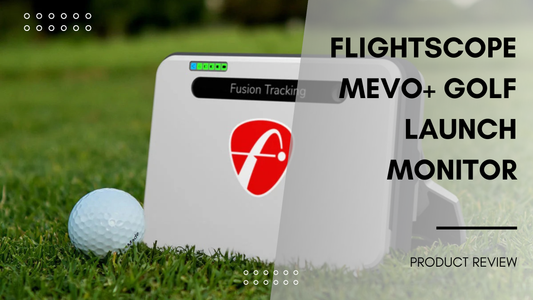 flightscope mevo plus golf launch monitor in the grass