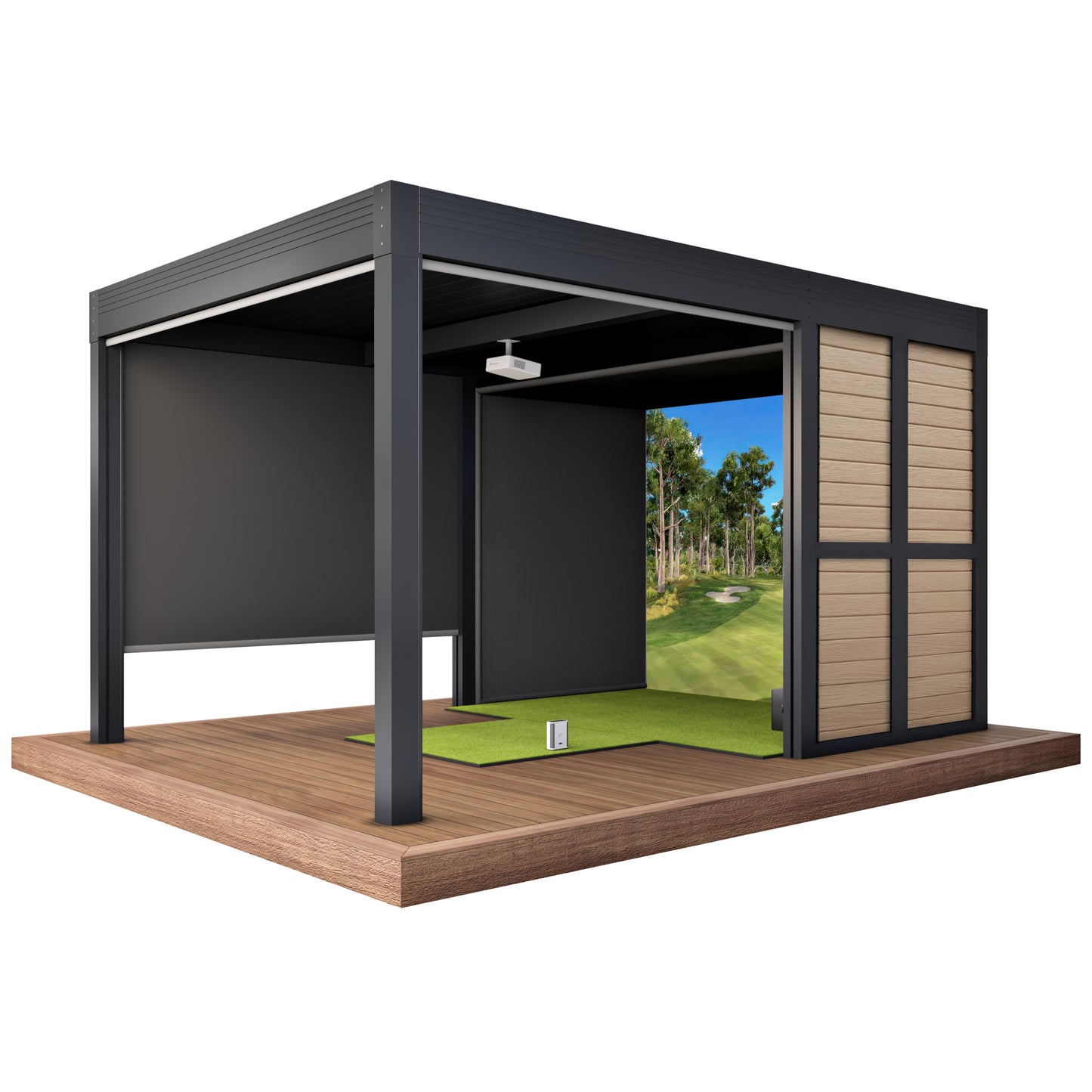 Cabana Golf Outdoor Golf Simulator Foresight Sports GC3S Bundle (Structure + Simulator Package)