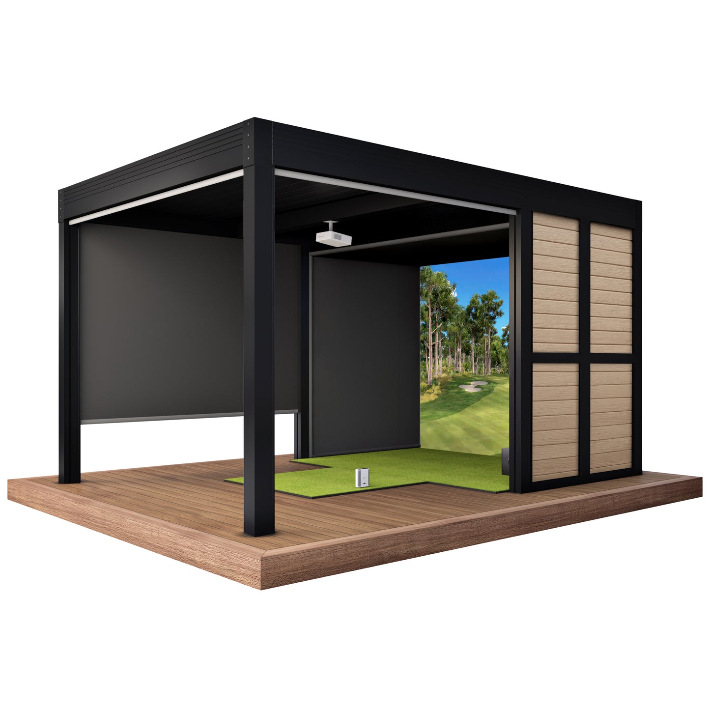 Cabana Golf Outdoor Golf Simulator Foresight Sports GC3S Bundle (Structure + Simulator Package)