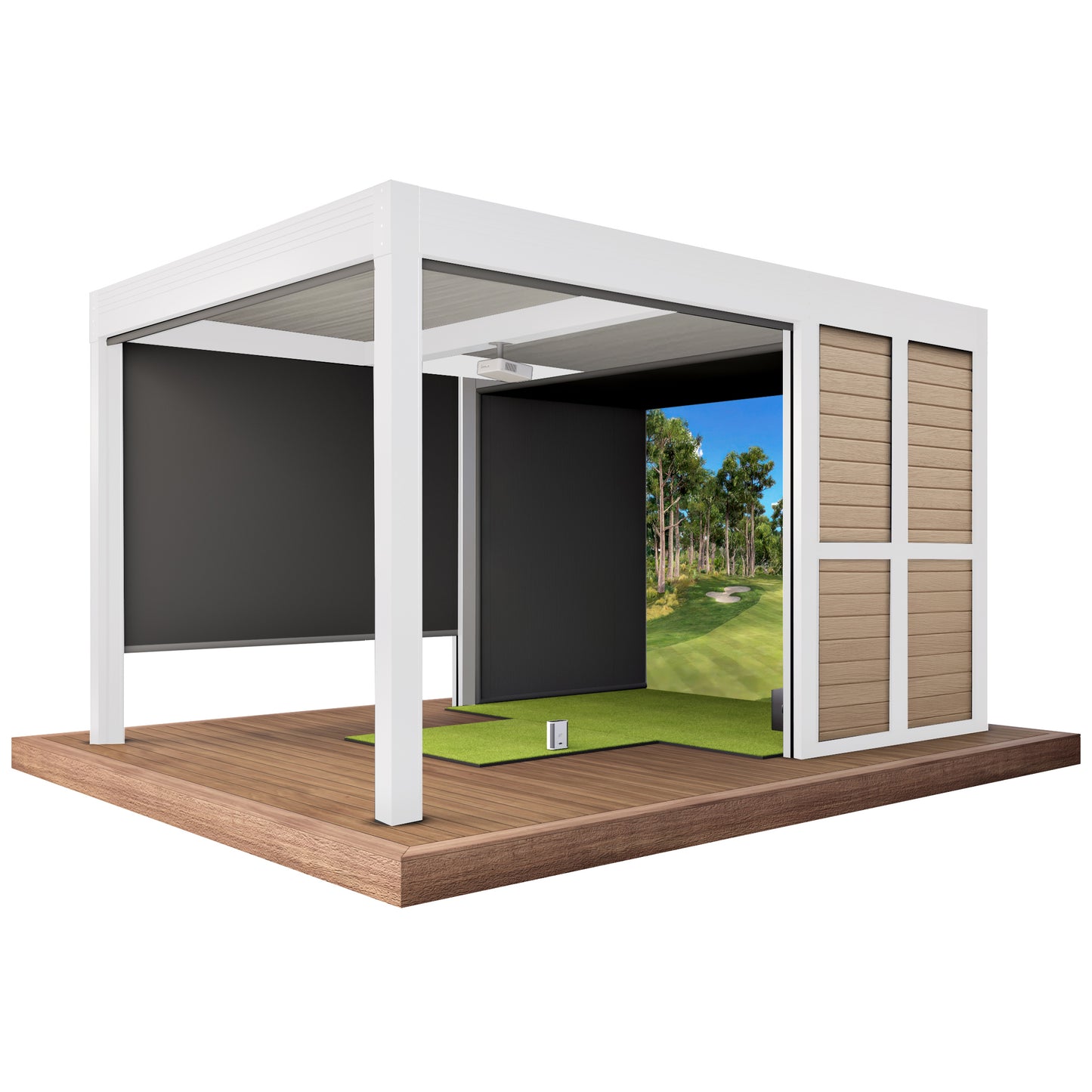 Cabana Golf Outdoor Golf Simulator Foresight Sports GC3S Bundle (Structure + Simulator Package)