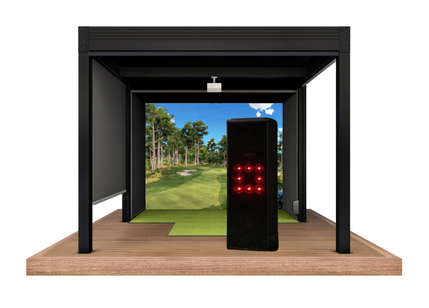 Cabana Golf Outdoor Golf Simulator Square Golf Bundle (Structure + Simulator Package)