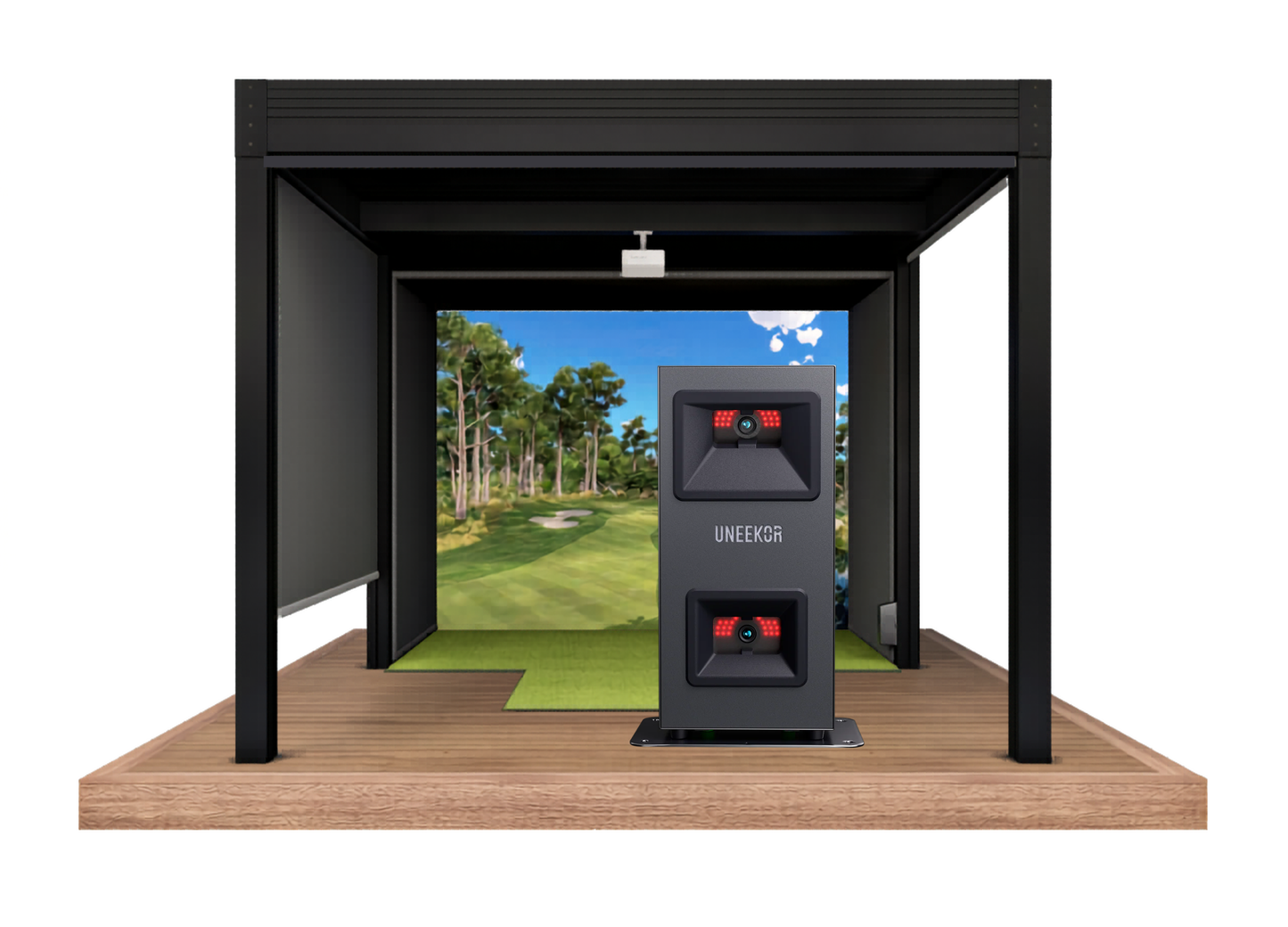 Cabana Golf Outdoor Golf Simulator Uneekor Eye Mini Lite Bundle (Structure + Simulator Package)