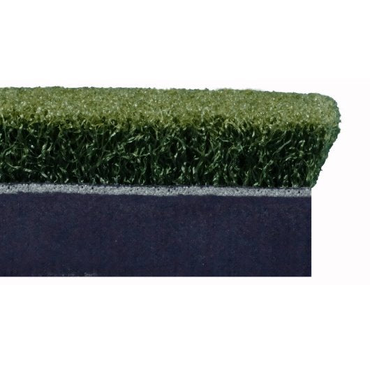 Cabana Golf 4x10 rear mat extension top-down centered view for golf simulator setup