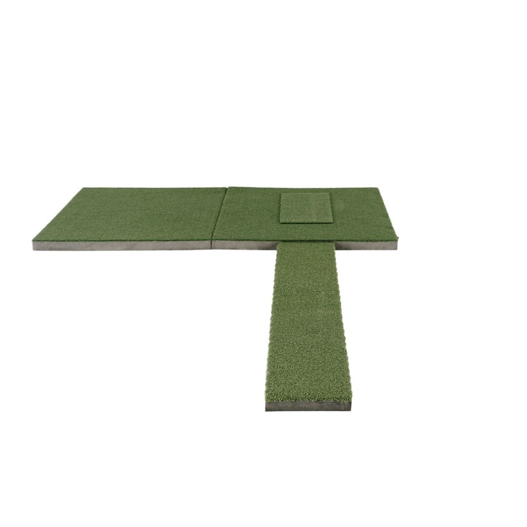 Green textured mat on a white background